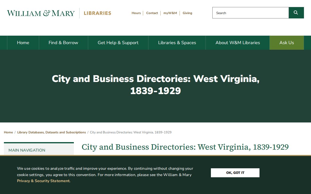 New Martinsville city directory digitized collection guide