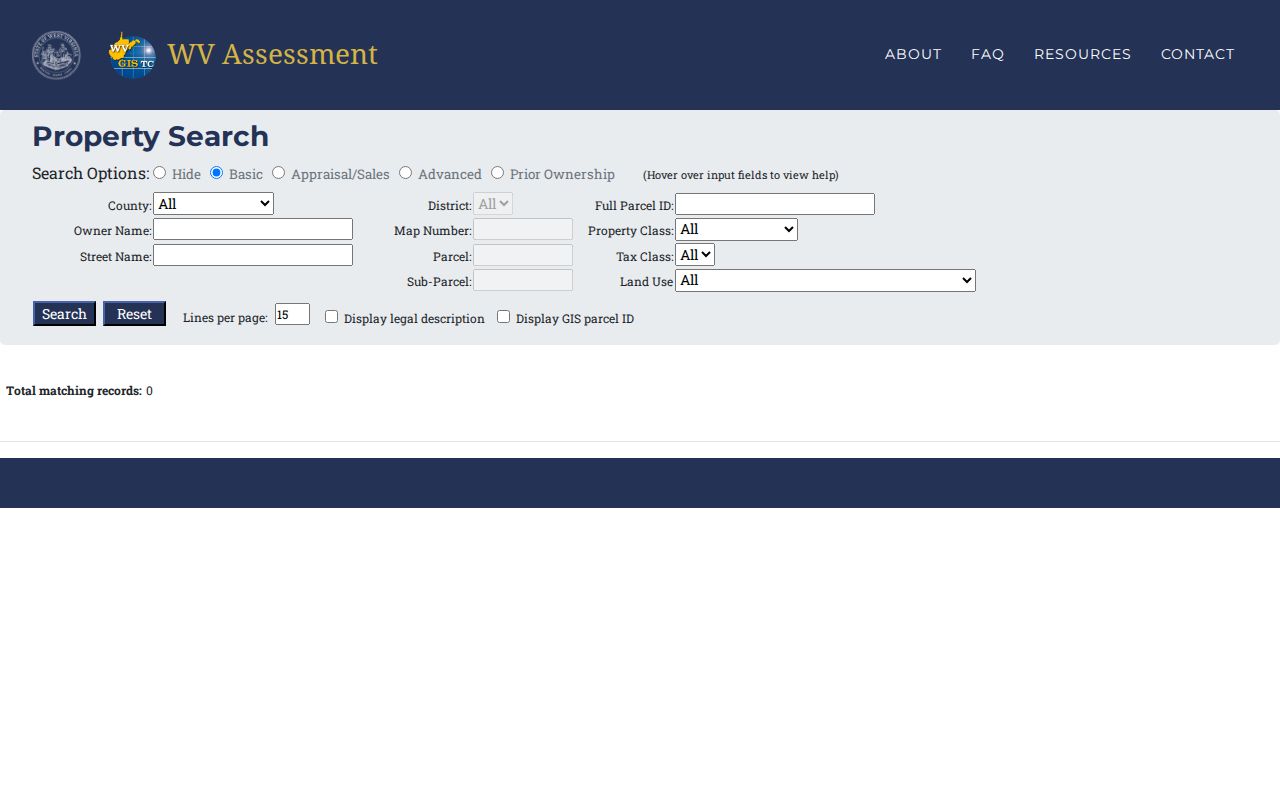 West Virginia assessment form for Wetzel County owner and street research